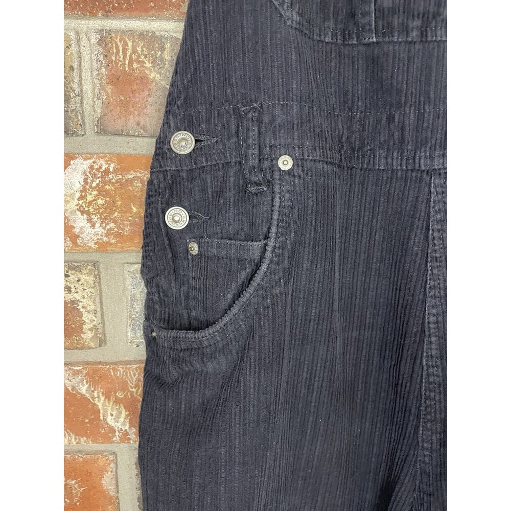 Vintage 90s Corduroy Black Bib Overalls Womens Size 10 No Excuses Y2K Grunge - Picture 5 of 6